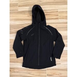 Alpinestars Global Motorsports Softshell Jacket Mens Medium Black Full Zip Hood
